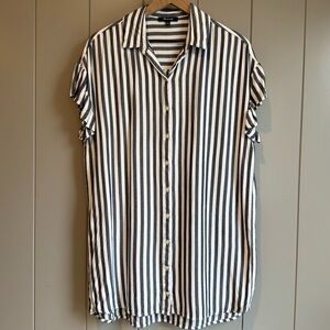 Madewell Shirtdress Dress Tunic Top Womens Blue Stripe Shift Mini Medium